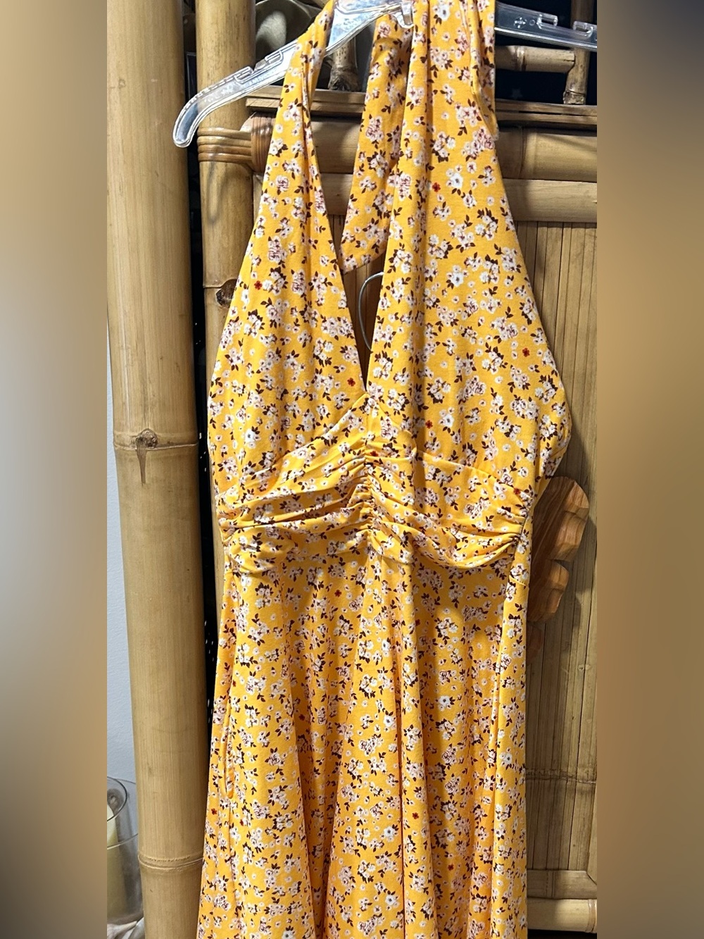 Boho Ditsy Floral Halter Sundress -